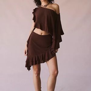 Free people Trinity SET size XS color chocolate